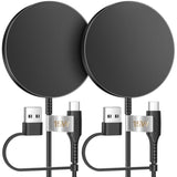 Mag-Safe Charger 2-Pack 15W, Magnetic Wireless Charger Fast Charger Pad Compatible With Magsafe Charger, Iphone 16/16 Plus/16 Pro/16 Pro Max/Iphone 15/14/13/12 Mini Mag Charger Airpods Black