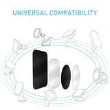 Magnetic Car Mount Metal Plates 4-Pack with 3M Adhesive Black & Silver