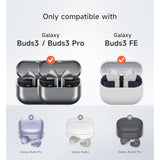 For Samsung Galaxy Buds3 Pro (2024) / Buds3 (2024) / Buds3 Fe (2025) Case, Magnetic Bumper Cases With Cleaner Kit & Hanging Lanyard, Stylish Shockproof Cases Rugged Protective Cover, Black