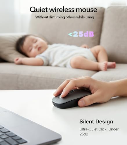 Ai Wireless Mouse With Voice & Audio Recorder Wireless Bluetooth Mouse For Macbook/Pc/Laptop,Silent Design,2.4Ghz Usb-C Rechargeable, Ai Writing/Summarize/Translate Office & Study