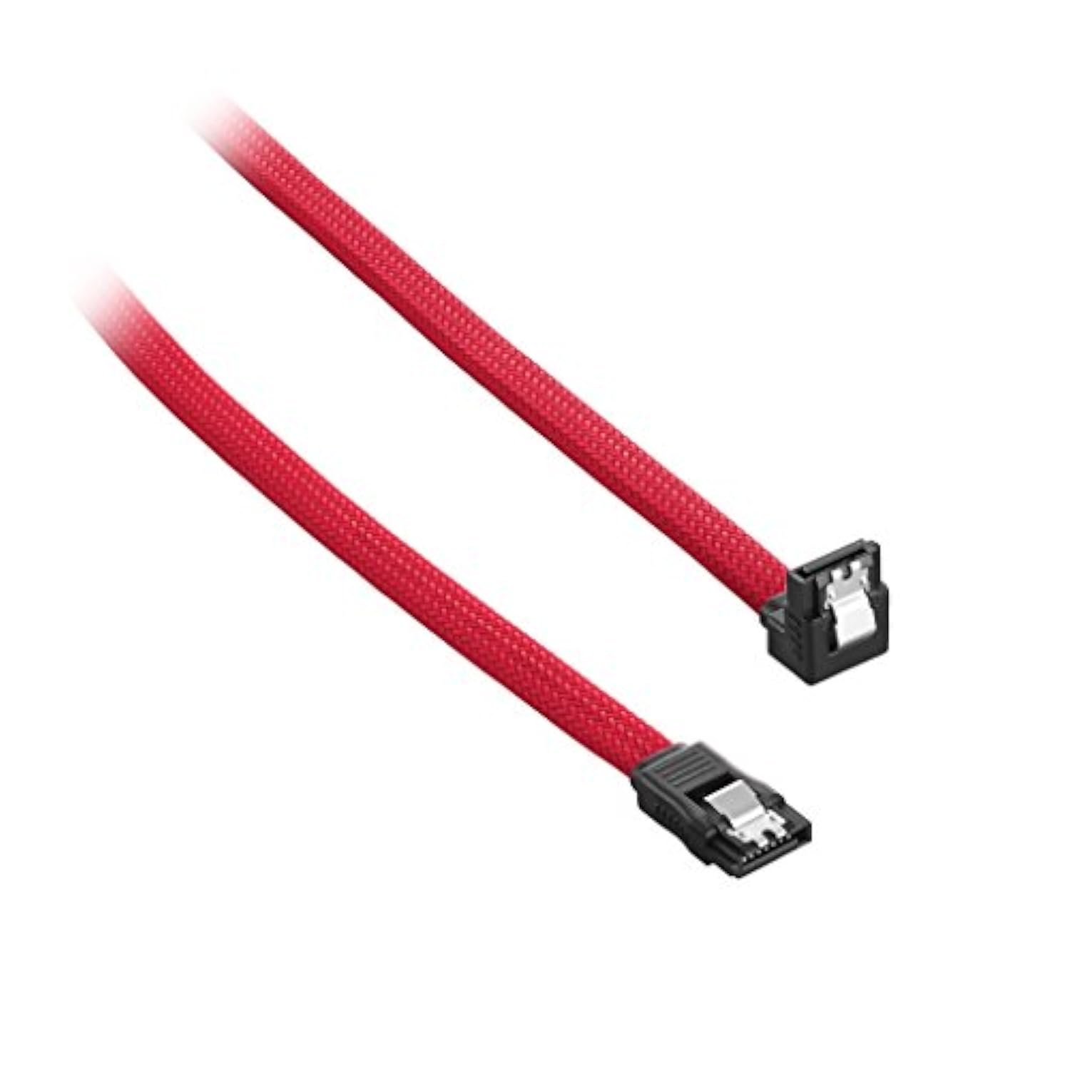 CableMod ModMesh Sleeved Right Angle SATA 3 Cable (Red, 60cm)