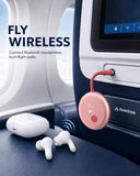 SoundJet R1 25Hr Airplane Bluetooth Adapter for All AirPods (Pro/Max) with Qualcomm Chipset & aptX Adaptive, Wireless Audio Transmitter for Flight