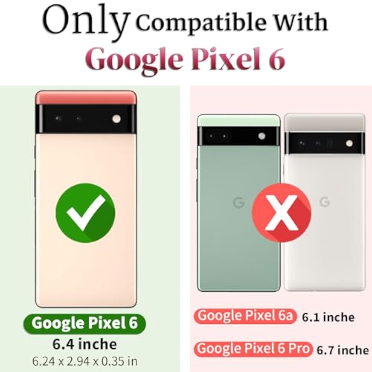 For Pixel 6 Case With Screen Protector: [Military Grade 20Ft. Drop Tested] Ring Shockproof Protective Phone Case For - Google Pixel 6 (Black)