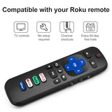 (Pack Of 2) Replacement Remote Control Only For Roku Tv, Compatible For Tcl Roku/Hisense Roku/Onn Roku/Sharp Roku/Element Roku/Westinghouse Roku/Philips Roku Smart Tvs (Not For Roku Stick And Box)