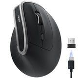Ergonomic Mouse Wireless, Vertical Computer Mouse For Office, Ergo Mice Rechargeable For Medium To Large Sized Hands, 2.4Ghz Usb Receiver, 800/1200/1600 Dpi, 6 Buttons For Laptop, Pc And Desktop