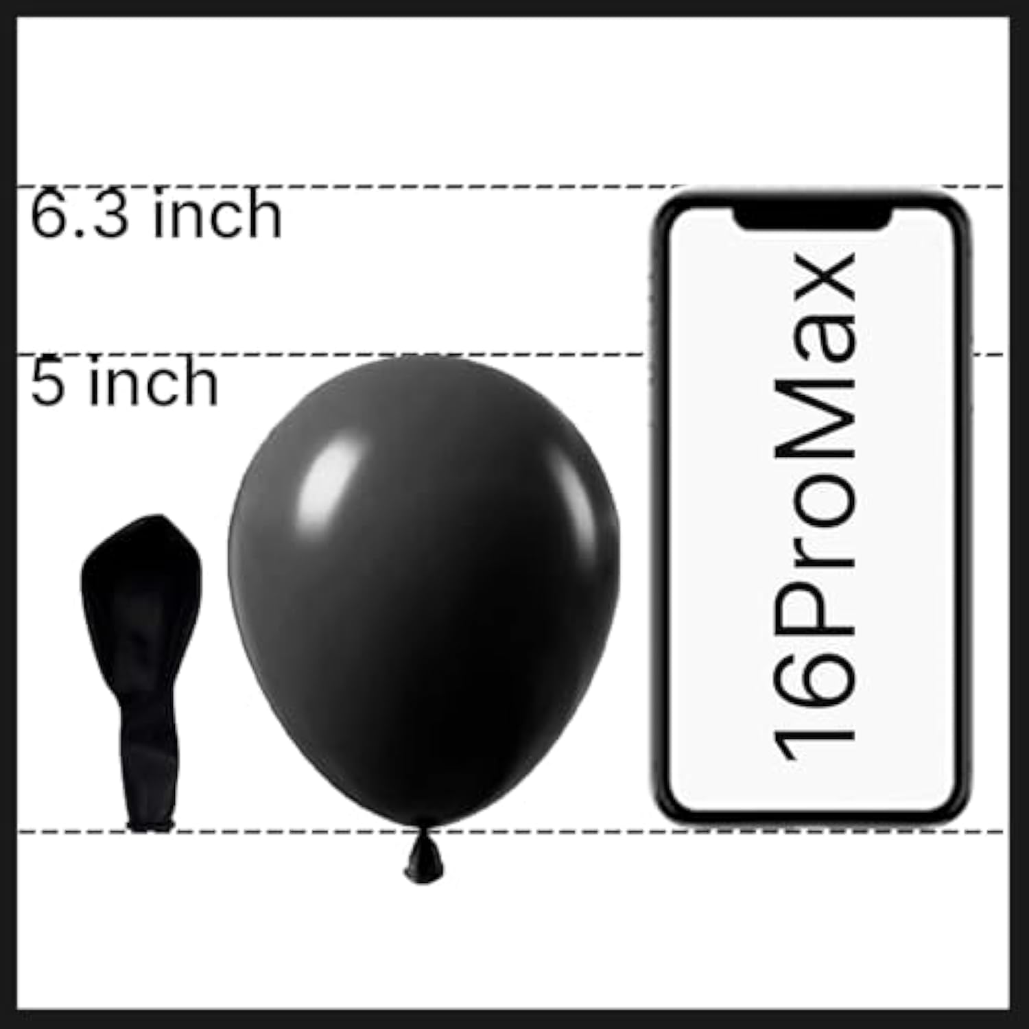 120-Pcs 5" Black Matte Balloons for Party, Wedding & Event Decorations