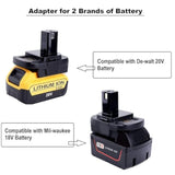DM18RL Adapter for Ryobi 18V Tools, Works with Dewalt 20V & Milwaukee M18 Batteries