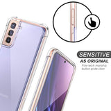 For Samsung Galaxy S21 Clear Case 6.2" (Only), [Built-In Screen Protector] Full Body Protective Hard Shell+Soft Tpu Phone Case For Samsung S21 -(Full Clear)