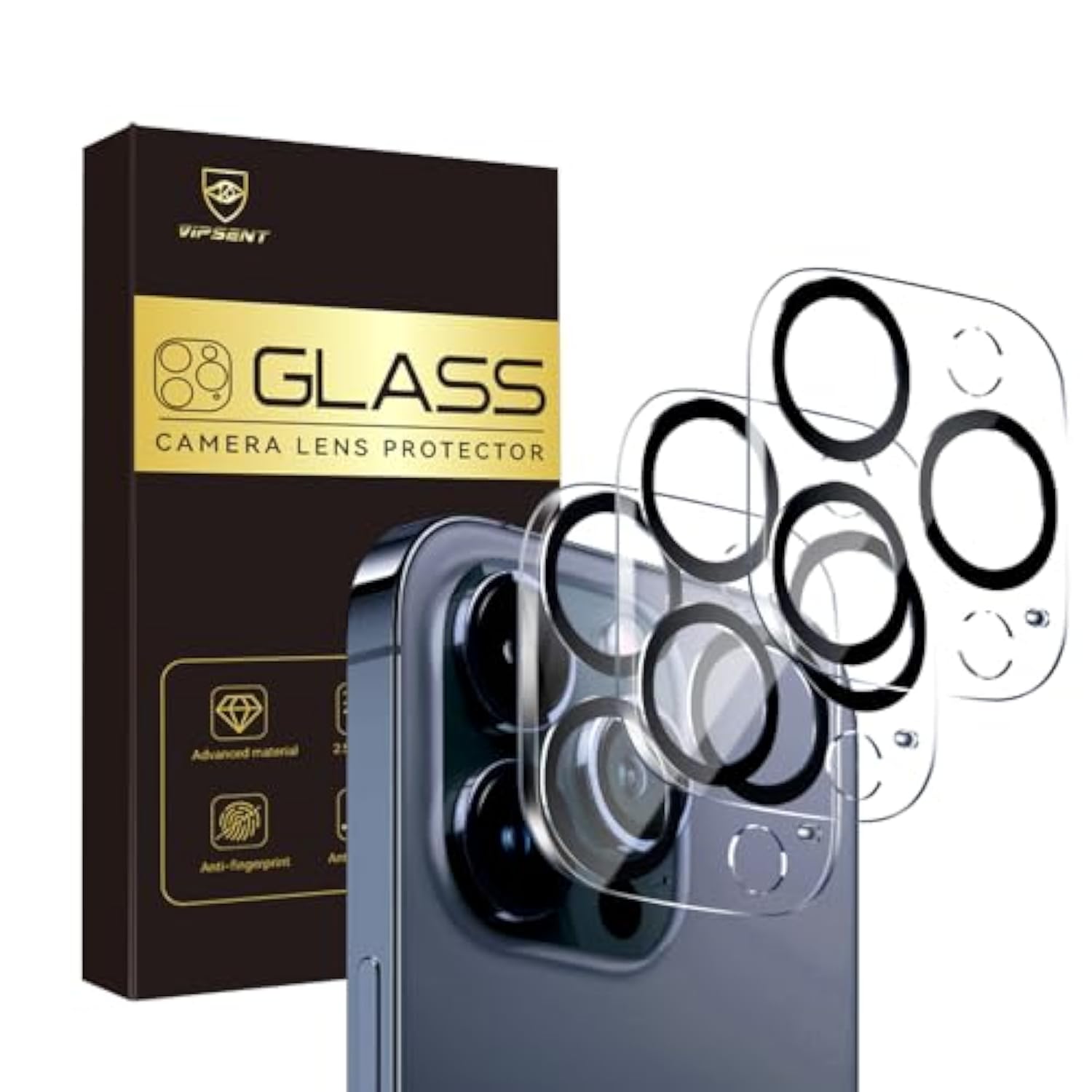 Camera Lens Protector For Iphone 14 Pro 6.1" ? Iphone 14 Pro Max 6.7",9H Tempered Glass?Ultra Hd, Scratch Resistance Easy To Install?Case Friendly?[Does Not Affect Night Shots] 3-Pack