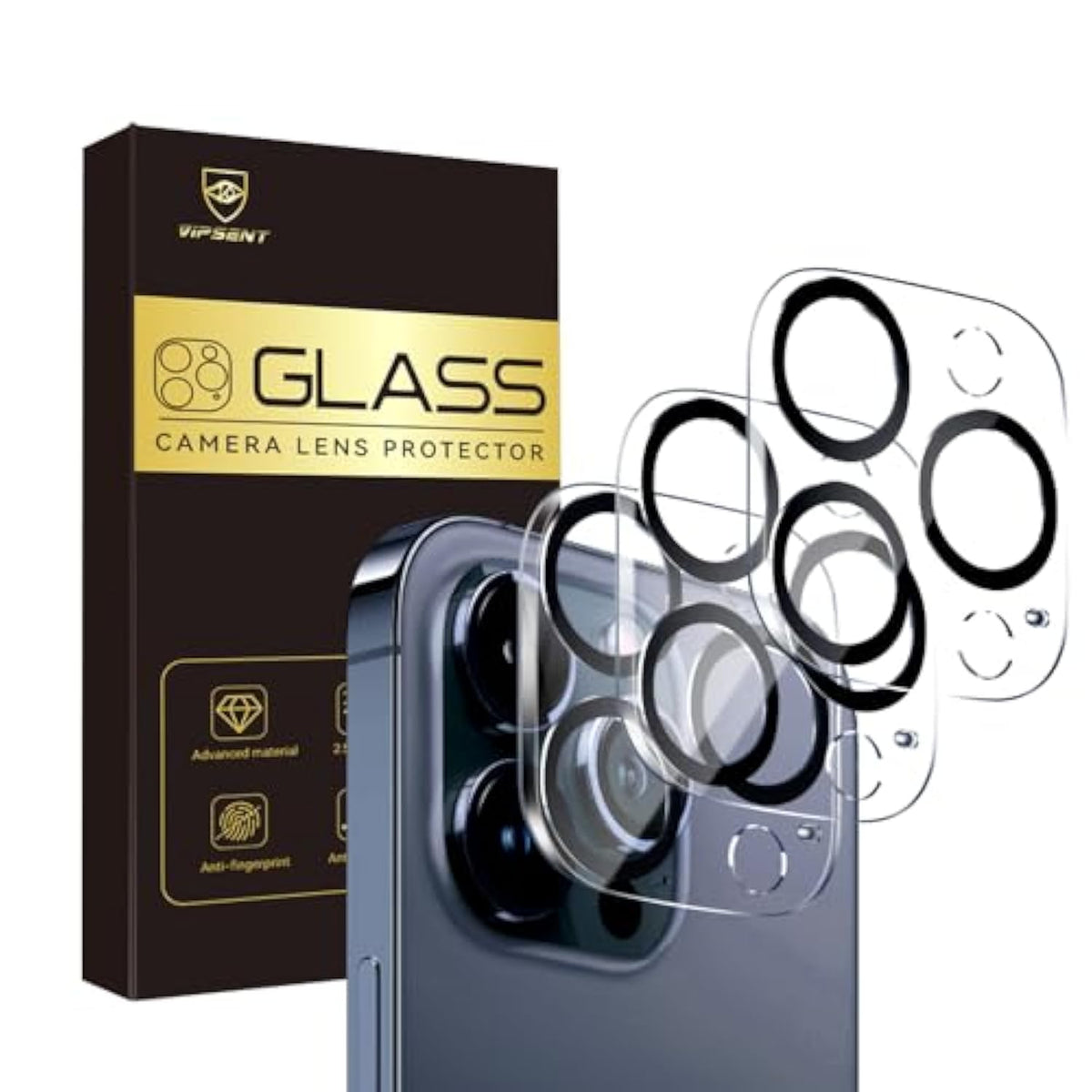 Camera Lens Protector For Iphone 14 Pro 6.1" ? Iphone 14 Pro Max 6.7",9H Tempered Glass?Ultra Hd, Scratch Resistance Easy To Install?Case Friendly?[Does Not Affect Night Shots] 3-Pack