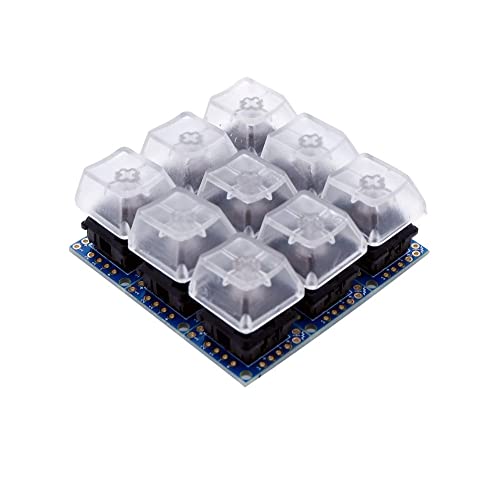 Key Switch Breakout Prototype Pcb Board With 5 Pins Black Switches Key Click With R2 Keycap Compatible With Mechanical Keyboard(Packaged 9 Sets)