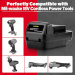 Adapter For Bauer To For Milwaukee 18V Tools, For Bauer 20V Hyper Max Lithium Battery Convert To For Milwaukee M18 Battery,Fit For M18 18Volt Cordless Power Tools Use