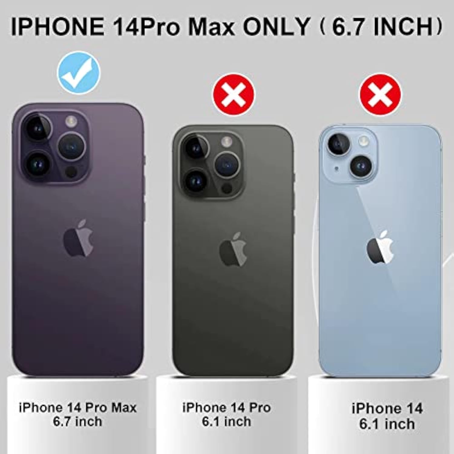 Heavy Duty Shockproof Military Grade Rugged Cover with 2 Pack Glass Screen Protector + 1 Pack Camera Lens Protector for iPhone 14 Pro Max