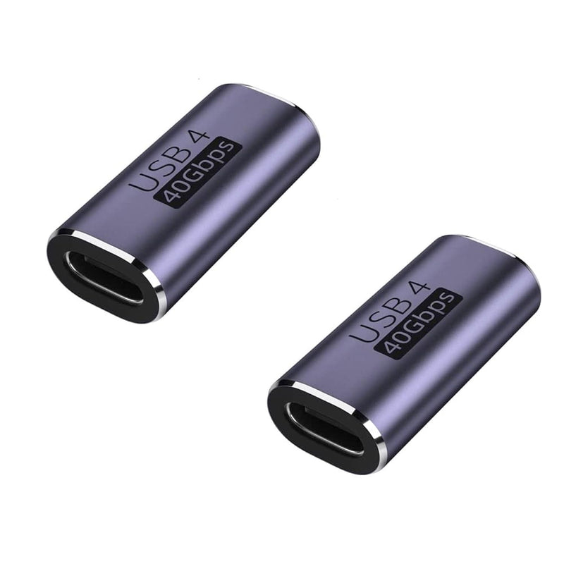 Usb C Coupler Adapter 40Gbps [2 Pack] Usb C Type C Angled Usb-C Female To Fema