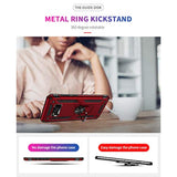 Samsung Galaxy S8 Plus Case With Hd Screen Protectors, Military-Grade Metal Ring Holder Kickstand 15Ft Drop Tested Shockproof Cover Case For Samsung Galaxy S8+ (2017) Red