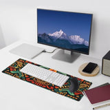 Laptop Mouse Pad Aztec Pattern Desk Mat With Stitched Edges 31.5X 11.8 Inch Non-Slip Large Keyboard Rubber Writing Table Mat For Office Home