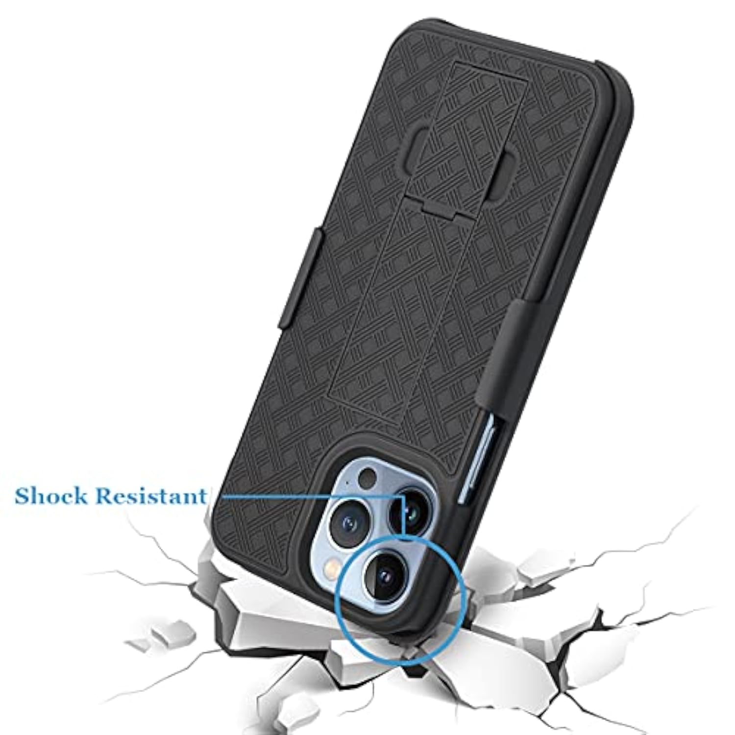 Compatible With Iphone 13 Pro Max 5G Holster Case Combo Shell Slim Rugged Case With Kickstand Swivel Belt Clip Holster Shockproof Cover Case For Iphone 13 Pro Max 5G(6.7 Inch) 2021,Black
