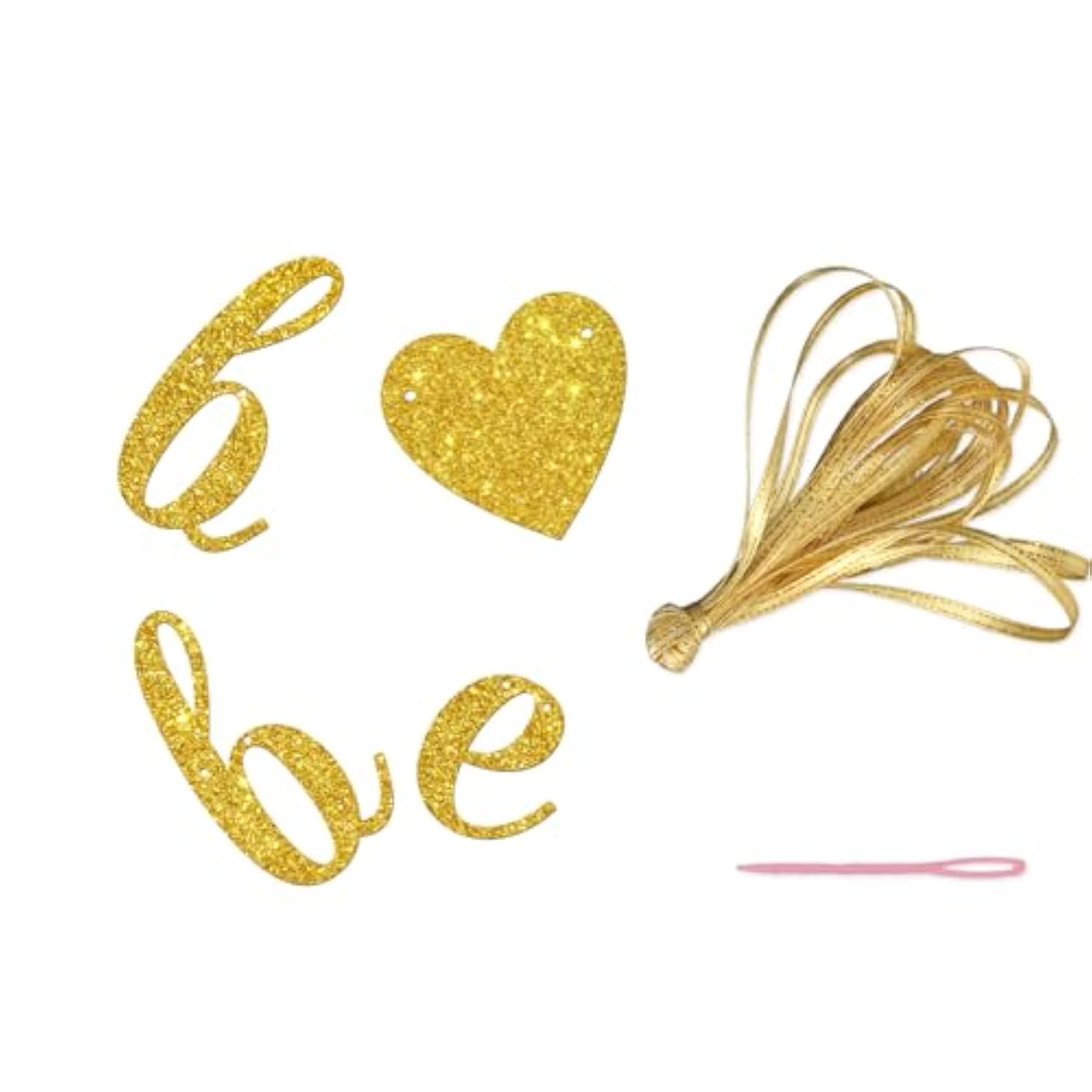 Oh Babies Banner - Twins Baby Shower Party Decor - Twin Boys Twin Girls Birthday Banner - Double The Love Party Decorations, Gold Glitter