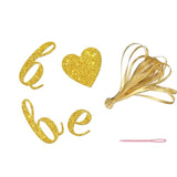 Oh Babies Banner - Twins Baby Shower Party Decor - Twin Boys Twin Girls Birthday Banner - Double The Love Party Decorations, Gold Glitter