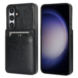 For Samsung Galaxy S24 Plus Case Wallet With Credit Card Holder, Flip Premium Leather Magnetic Clasp Kickstand Heavy Duty Protective Cover For Samsung Galaxy S24 Plus 6.7" (Black)