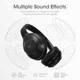 Bluetooth Headphones Over Ear Wireless Headphone, 70H Playtime And 3Eq Modes With Mic, Hifi Stereo Sound, Deep Bass, Memory Foam Cups, For Phone Pc Travel Home Office