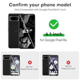 OMOTON 3+2 Pack for Google Pixel 8a Screen Protector, 3 Pack Tempered Glass Screen Protector with 2 Pack Camera Lens Protector for Pixel 8A 2024 Released 6.1 inches, Case Friendly/9H Hardness