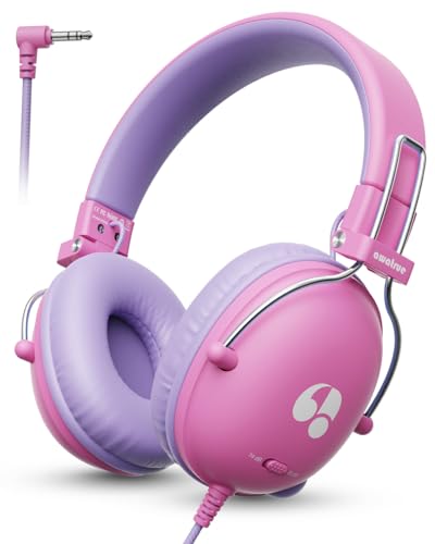 Kids Headphones, 74/85dB Safe Volume Limit, Stereo Sound, Wired On-Ear Headphones for Kids Boys Girls, 3.5mm Jack for Tablet, iPad, Kindle, YOTO