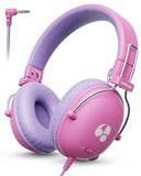 Kids Headphones, 74/85dB Safe Volume Limit, Stereo Sound, Wired On-Ear Headphones for Kids Boys Girls, 3.5mm Jack for Tablet, iPad, Kindle, YOTO