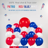 Patriotic Red White And Blue Balloon Garland Kit 119 Pcs With Star Print Patriotic Flag Mylar Balloons For 4Th Of July Independent Day Veterans Day Memorial Day Labor Day Decorations