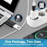 Usb To Usb C Adapter 6 Pack,?3*Type C Female To A Male Charger Converter?&?3*Usb C Male To Usb Female? For Macbook Pro/Air, Iphone 16 15 Pro Max/15 Plus/14 13 12 Samsung Galaxy S24/S23/S22/S21 Black