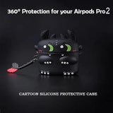 Silicone Protective Case For Airpods Pro2: 3D Cartoon Cute Night Evil Creative Appearance Waterproof Shockproof For Airpod Pro 2 /Pro Wireless Headset Charging Box Cover With Keychain