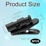 5Pcs Headphone Cable Clip, Black Headset Cord Clamps Clothing Shirt Clips Earphone Wire Accessories For Headphones Wire