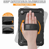 Case For Samsung Galaxy Tab A9+/ A9 Plus Case 11" 2023 (Smx210/X216/X218), Heavy Duty Shockproof Protective Case With Screen Protector, Rotating Stand And Hand/Shoulder Strap, Black