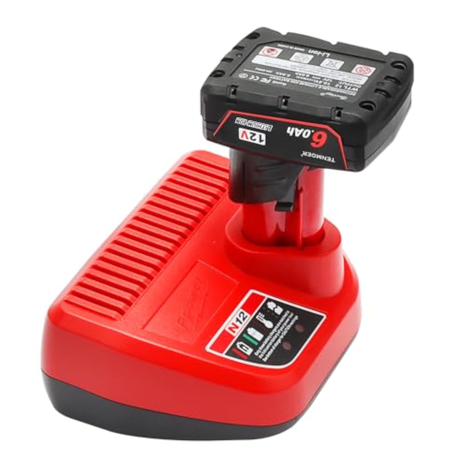 12V 6.0Ah Battery Charger Starter Kit Compatible With Milwaukee M12 Battery Replacement For Milwaukee 12Volt Batteries