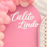 Felt Cielito Lindo Backdrop Sign – White Talavera Decor for Baby Shower & Parties