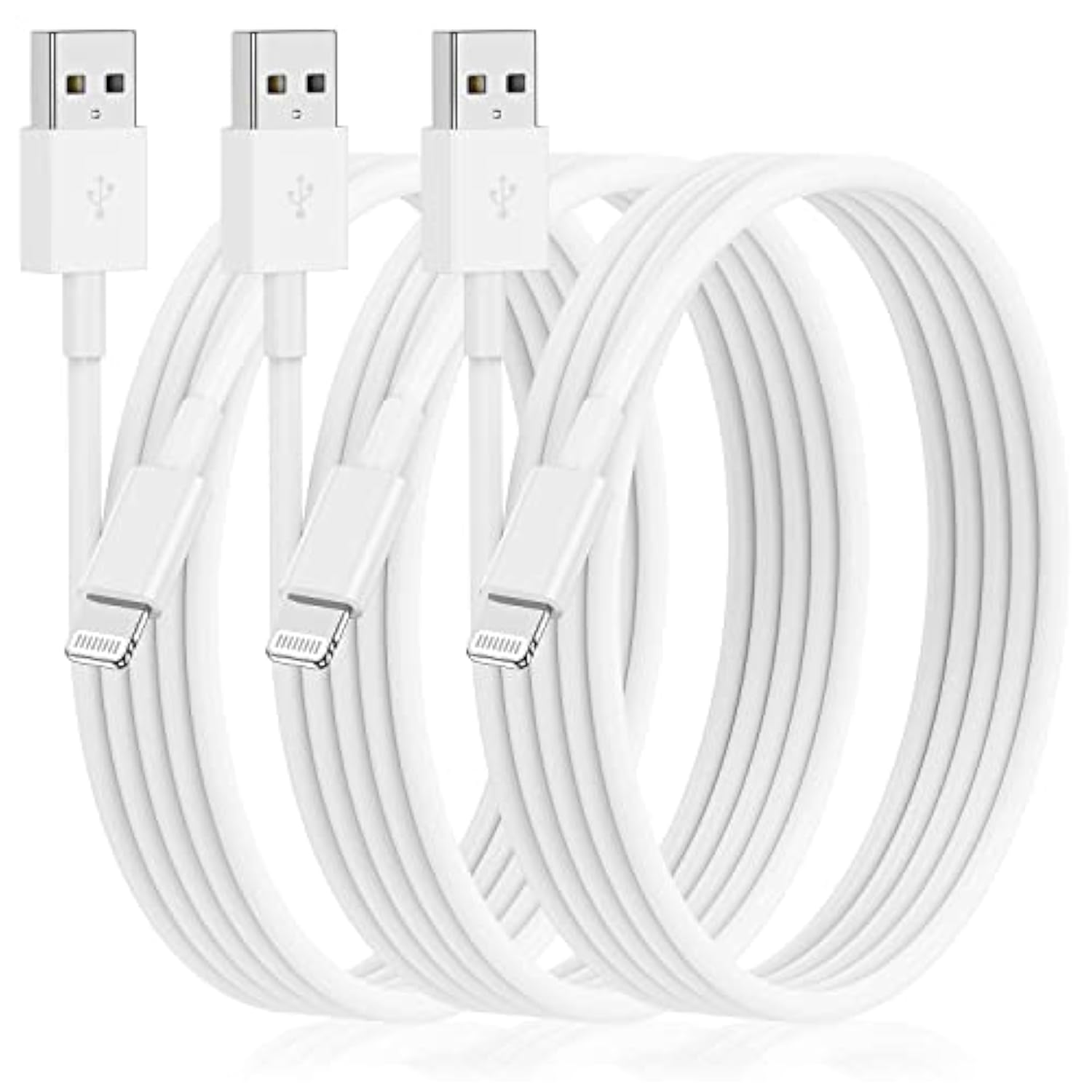 3Pack [Apple Mfi Certified] Long Iphone Charging Cable 10Ft-Apple Lightning To Usb Cable Wire - 10 Foot Iphone Usb Charger Cords For Iphone 14 13 12Pro/Pro Max Xr X 8 7 6 5 Plus Se