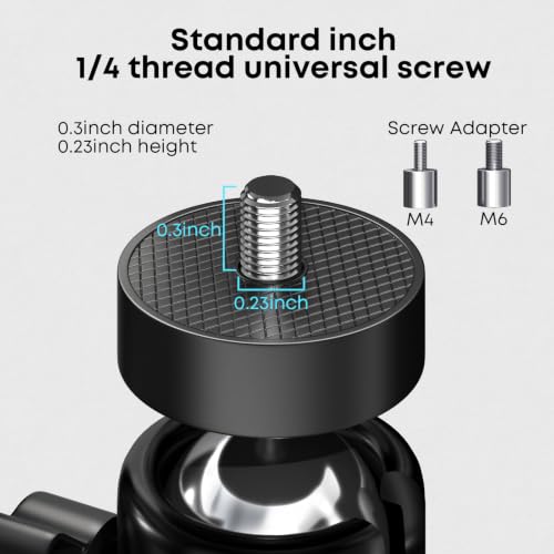 Foldable Projector Wall Mount,Ceiling Wall Projector Mount,Universal Heavy Duty 11LBS Mount for 1/4" Screw Size,360 Degrees Rotation