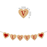 Burlap Love Banner With Heart For Valentines Day Wedding Party Anniver