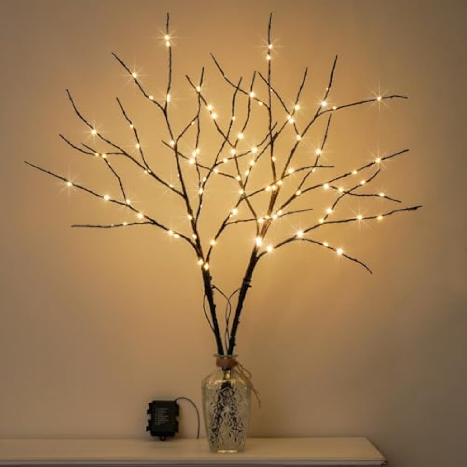 Lighted Branches For Vases Prelit Branches 33In 100 Led Fairy Lights Battery Operated Lighted Twigs Branches For Xmas Ch