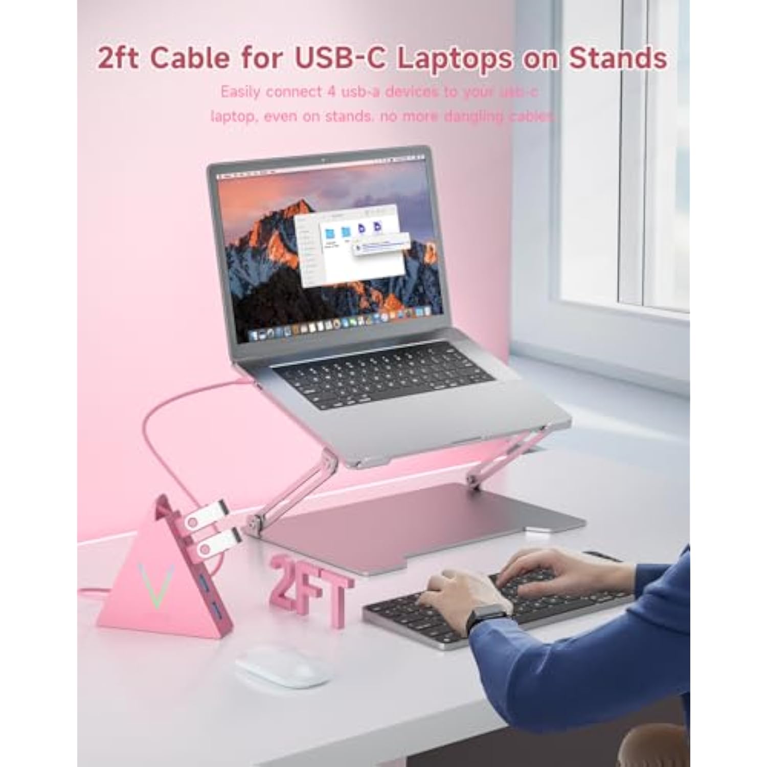 Usb C Hub 4 Ports, Usb C To Usb Hub With 4 Usb 3.0 Ports For Macbook Pro/Air 2