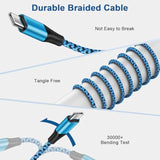 Samsung S25 Edge Fast Charging Cord Usb C Braided Charger Cable 3.1A 10Ft Long Type C Power Cord For Samsung Galaxy Z Fold 7/6/Z Flip 7/6 A17 A16 5G A36 A56 A15 S25 Ultra S24 Fe S23 S22 S21 S20 S10