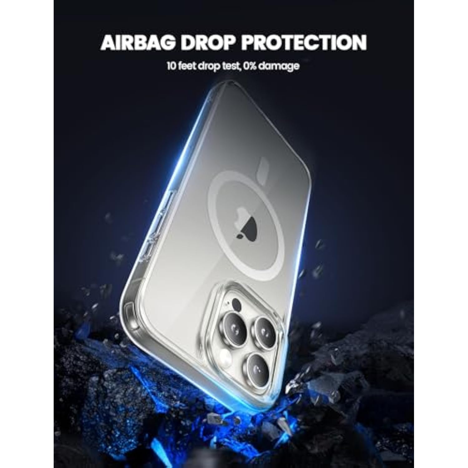 Magnetic Case For Iphone 16 Pro Max, For Magsafe - [Clear & Anti Yellow][Military Grade Drop Protection][Scratch-Resistant] Tpu Slim Magnet Protective Cover Case, Only Iphone 16 Pro Max 6.9"