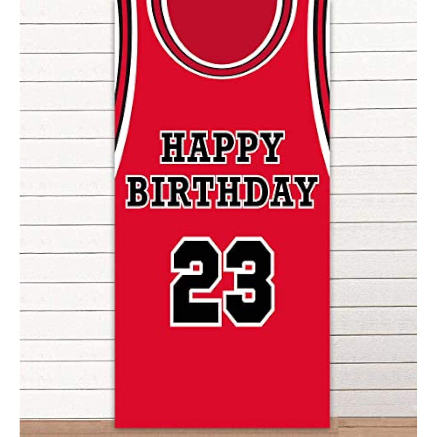 Happy Birthday 23 Banner Backdrop Background Red Basketball Star Player Sports Theme Decor For Man Boy 1St Birthday Party Baby Shower Photo Booth Props Favors Supplies Decorations