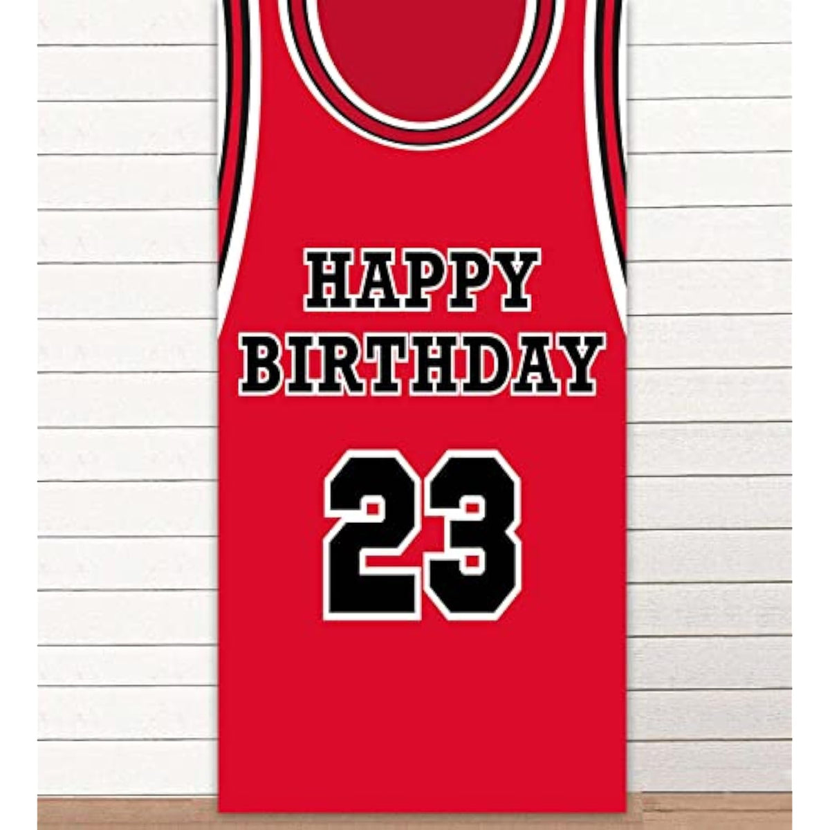 Happy Birthday 23 Banner Backdrop Background Red Basketball Star Player Sports Theme Decor For Man Boy 1St Birthday Party Baby Shower Photo Booth Props Favors Supplies Decorations