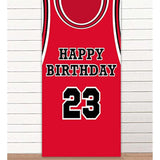 Happy Birthday 23 Banner Backdrop Background Red Basketball Star Player Sports Theme Decor For Man Boy 1St Birthday Party Baby Shower Photo Booth Props Favors Supplies Decorations