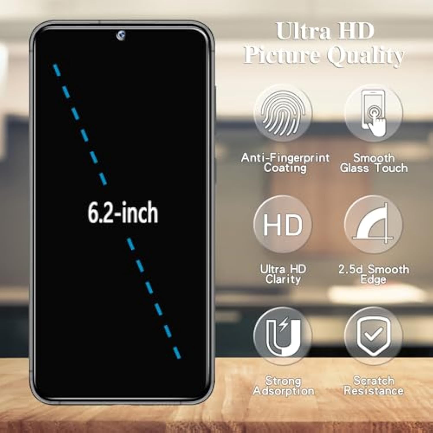 (3 Pack Privacy Screen Protector For Samsung Galaxy S25 Anti Spy Tempered Glass, Support Fingerprint Unlock, Anti Scratch, Bubble Free