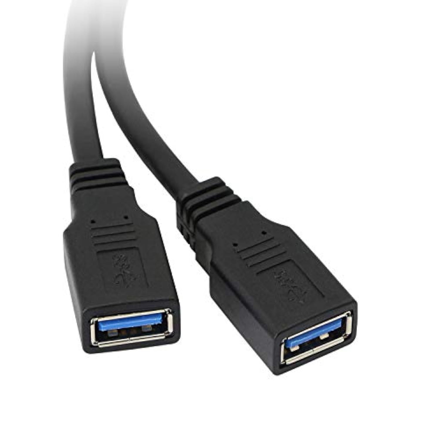 2 Port Usb 3.0 A To 20 Pin Header Motherboard Cable, Y Splitter Cable Dual Port Usb 3.0 A To 20 Pin Female Motherboard Header Adapter 25Cm - Black