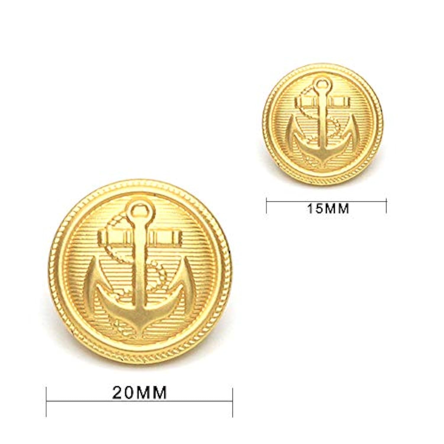11 Pcs Gold Metal Blazer& Suit Buttons Set -Premium Sewing Buttons For