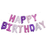 Purple Pink Happy Birthdays Balloons - Happy Birthdays Balloons Letters For Birthdays Unicorn Mermaid Butterfly Party Decorations 16 Inch