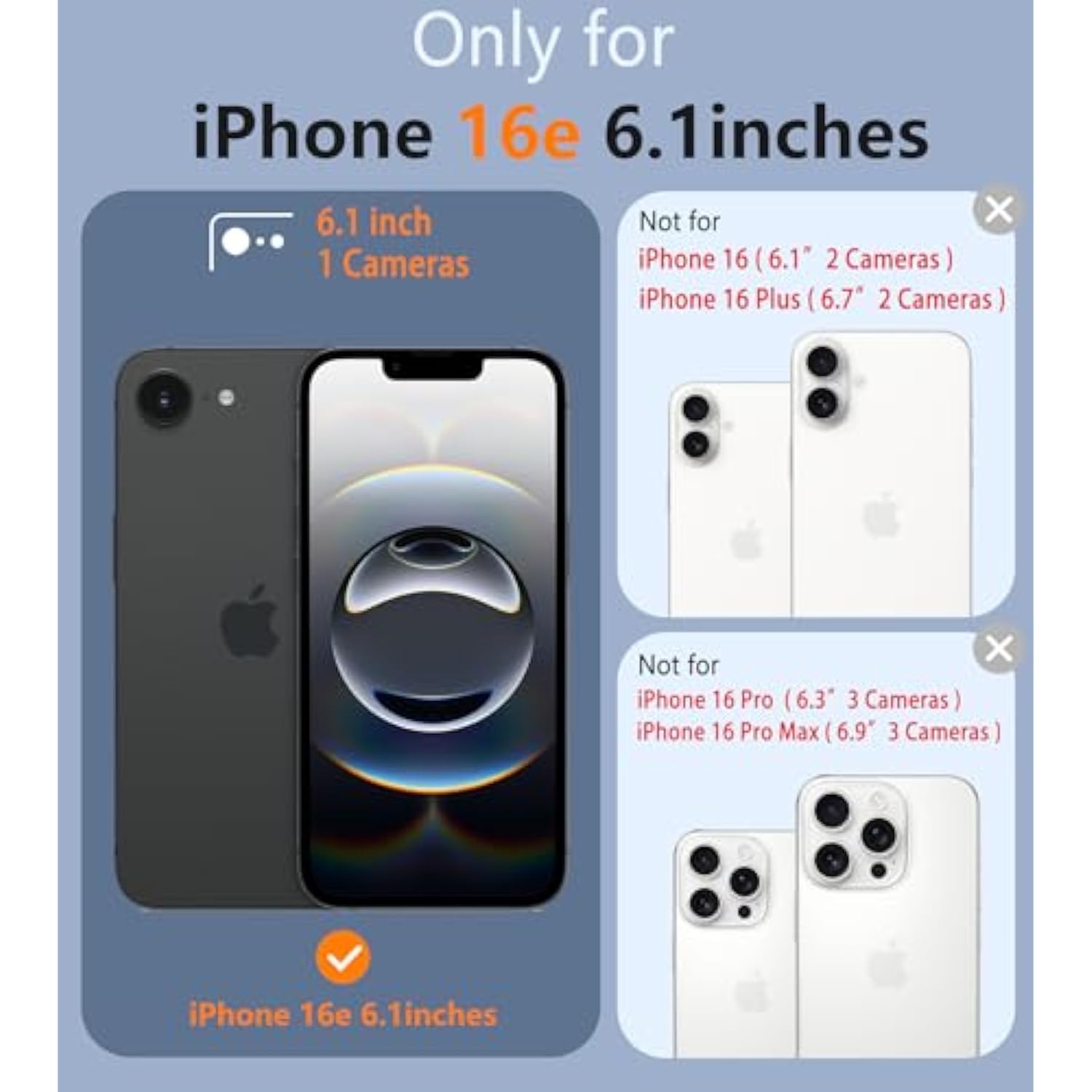 For Iphone 16E Phone Case: For Iphone 16E Case 2025 Heavy Duty Drop Protection With Rugged Belt-Clip Holster Military Grade Shockproof Durable Protective Cell Phone Cover (Black)